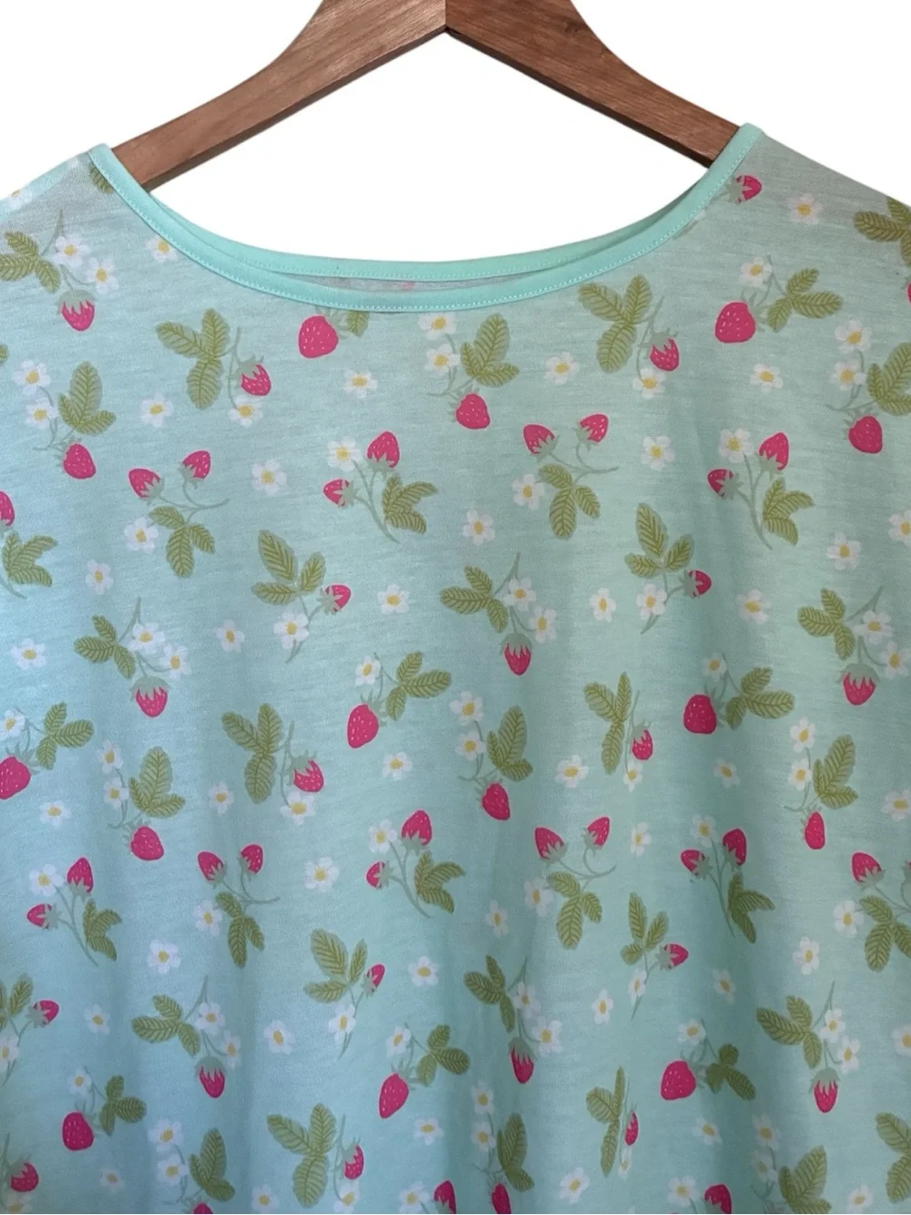 NWT Cat & Jack Strawberry Rainbow Star Floral Sleep Tee Lot of 2 Sz L